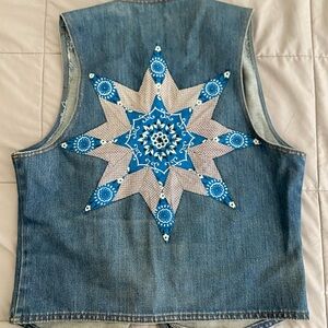 Vintage custom denim vest